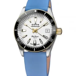 Edox Lederarmband-SkyDiver 38 Date Automatic Limited Edition - 80131 357JNC BI
