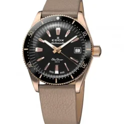 Edox Lederarmband-SkyDiver 38 Date Automatic Limited Edition - 80131 37RNC NI