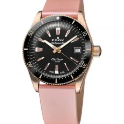 Edox Lederarmband-SkyDiver 38 Date Automatic Limited Edition - 80131 37RNC NI