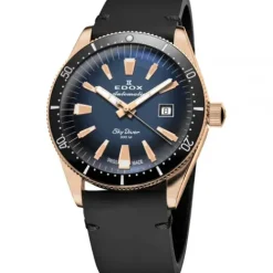 Edox Lederarmband-Skydiver Date Automatic Limited Edition - 80126 BRN BUIDR