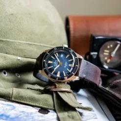 Edox Lederarmband-Skydiver Date Automatic Limited Edition - 80126 BRN BUIDR