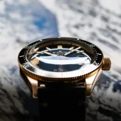 Edox Lederarmband-Skydiver Date Automatic Limited Edition - 80126 BRN BUIDR