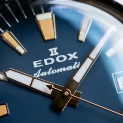 Edox Lederarmband-Skydiver Date Automatic Limited Edition - 80126 BRN BUIDR
