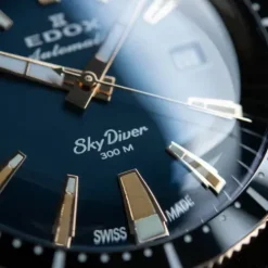 Edox Lederarmband-Skydiver Date Automatic Limited Edition - 80126 BRN BUIDR