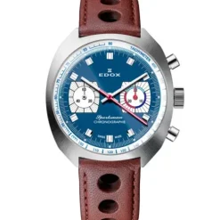 Edox Lederarmband-Sportsman Chronograph Automatic Limited Edition - 08202 3BU BUIN