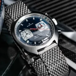 Edox Lederarmband-Sportsman Chronograph Automatic Limited Edition - 08202 3BU BUIN