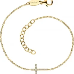 Engelsrufer (Kette mit) Kreuz-Kreuz Armband - ERB-LILCROSS-ZI-G