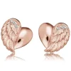 Engelsrufer (Kette mit) Herz-Ohrstecker Herzflügel Rosé Gold - ERE-LILHEARTWINGSR