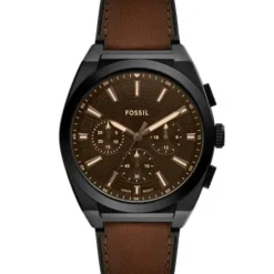 Fossil Lederarmband-Everett Chronograph - FS6108
