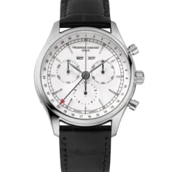 Frederique Constant Lederarmband-Classics Quartz Chronograph Triple Calendar - FC-296SW5B6