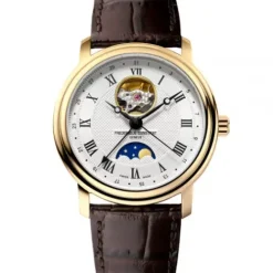 Frederique Constant Lederarmband-Classics Heart Beat Moonphase Date - FC-335MC4P5