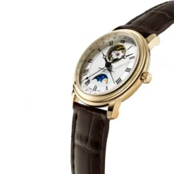 Frederique Constant Lederarmband-Classics Heart Beat Moonphase Date - FC-335MC4P5