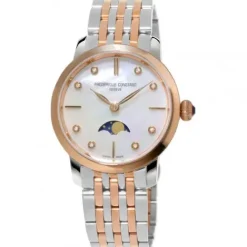 Frederique Constant Metallarmband-Classics Slimline Ladies Moonphase - FC-206MPWD1S2B