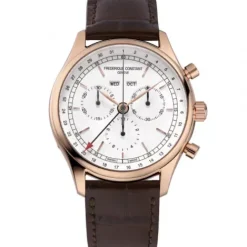 Frederique Constant Lederarmband-Classics Quartz Chronograph Triple Calendar - FC-296SW5B4