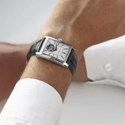 Frederique Constant Lederarmband-Classics Carree Heart Beat Automatic - FC-311S4C6