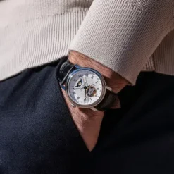 Frederique Constant Lederarmband-Classics Heart Beat Moonphase Date - FC-335MC4P6