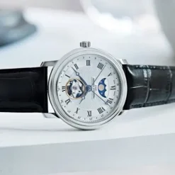 Frederique Constant Lederarmband-Classics Heart Beat Moonphase Date - FC-335MC4P6