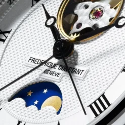 Frederique Constant Lederarmband-Classics Heart Beat Moonphase Date - FC-335MC4P6