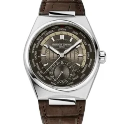 Frederique Constant Lederarmband-Highlife Worldtimer Manufacture - FC-718C4NH6