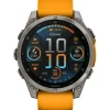 Garmin Silikonarmband-Fenix 8 Amoled Sapphire Titanium Orange Spark (47 mm) - 010-02904-11