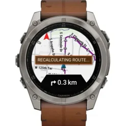 Garmin Lederarmband-Fenix 8 Amoled Sapphire Titanium (51 mm) - 010-02905-40