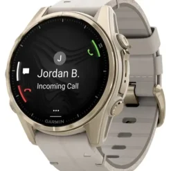 Garmin Lederarmband-Fenix 8 Amoled Sapphire Soft Gold (43 mm) - 010-02903-40