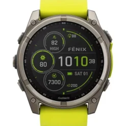 Garmin Silikonarmband-Fenix 8 Solar Sapphire Amp Yellow (51 mm) - 010-02907-21