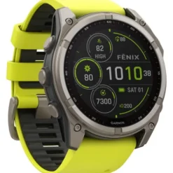 Garmin Silikonarmband-Fenix 8 Solar Sapphire Amp Yellow (51 mm) - 010-02907-21