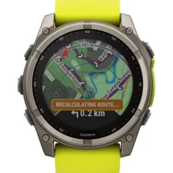 Garmin Silikonarmband-Fenix 8 Solar Sapphire Amp Yellow (51 mm) - 010-02907-21