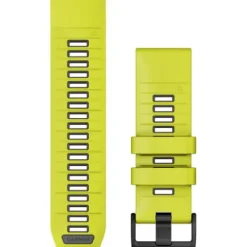 Garmin Uhrenarmbänder-QuickFit 26 Amp Yellow Graphite Silicone Band - 010-13393-08
