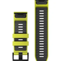 Garmin Uhrenarmbänder-QuickFit 26 Amp Yellow Graphite Silicone Band - 010-13393-08