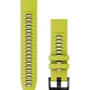 Garmin Uhrenarmbänder-QuickFit 22 Electric Lime Graphite Silicone Band - 010-13280-03