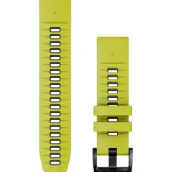 Garmin Uhrenarmbänder-QuickFit 22 Electric Lime Graphite Silicone Band - 010-13280-03