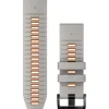 Garmin Uhrenarmbänder-QuickFit 26 Fog Gray Ember Orange Silicone Band - 010-13281-02