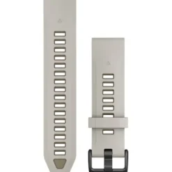 Garmin Uhrenarmbänder-QuickFit 20 Fog Gray Dark Sandstone Silicone Band - 010-13391-06