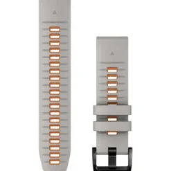 Garmin Uhrenarmbänder-QuickFit 22 Fog Gray Ember Orange Silicone Band - 010-13280-02