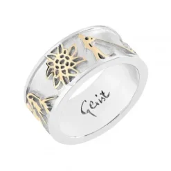 Gexist Ringe-Ring Steinbock Matterhorn Edelweiss & Alphorn - RG 7006