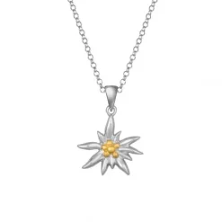 Gexist Halsketten-Swiss Edelweiss Halskette Edelweiss - PG 9007
