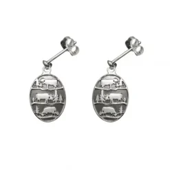 Gexist Ohrringe-Swiss Edelweiss Ohrstecker Poya - E 9005