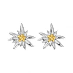 Gexist Ohrringe-Swiss Edelweiss Ohrstecker Edelweiss - EG 9011