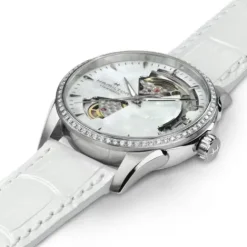Hamilton Lederarmband-Jazzmaster Open Heart Lady Auto - H32205890