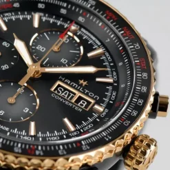 Hamilton Lederarmband-Khaki Aviation Converter Auto Chrono - H76736730