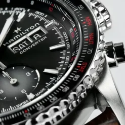 Hamilton Lederarmband-Khaki Aviation Converter Auto Chrono - H76726530