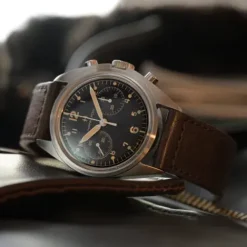 Hamilton Lederarmband-Khaki Aviation Pilot Pioneer Mechanical Chrono - H76409530