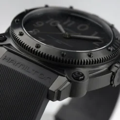 Hamilton Silikonarmband-Khaki Navy BeLOWZERO Auto Titanium - H78505330