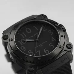 Hamilton Silikonarmband-Khaki Navy BeLOWZERO Auto Titanium - H78505330