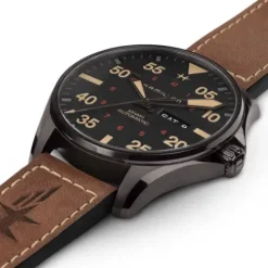 Hamilton Lederarmband-Khaki Pilot Day Date Auto - H64705531