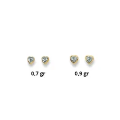 Helen Kirchhofer Gold Classics (Kette mit) Herz-HK Gold Classics Ohrstecker Gelbgold 750/18k Herz Zirkonia
