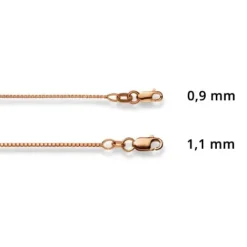 Helen Kirchhofer Gold Classics Halsketten-HK Gold Classics Venezianerkette 4-Kant Diamantiert Roségold 750/18k