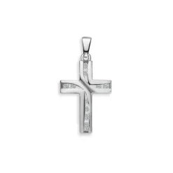 Helen Kirchhofer Silver Classics (Kette mit) Kreuz-HK Silver Classics Anhänger Kreuz Zirkonia